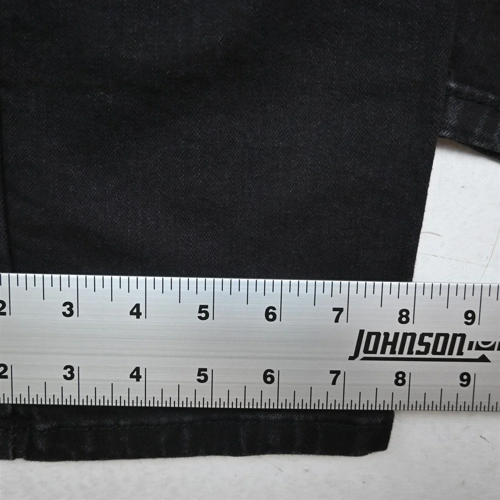 Levis 34x34 Black Stretch Denim 505 Straight Mens Jeans